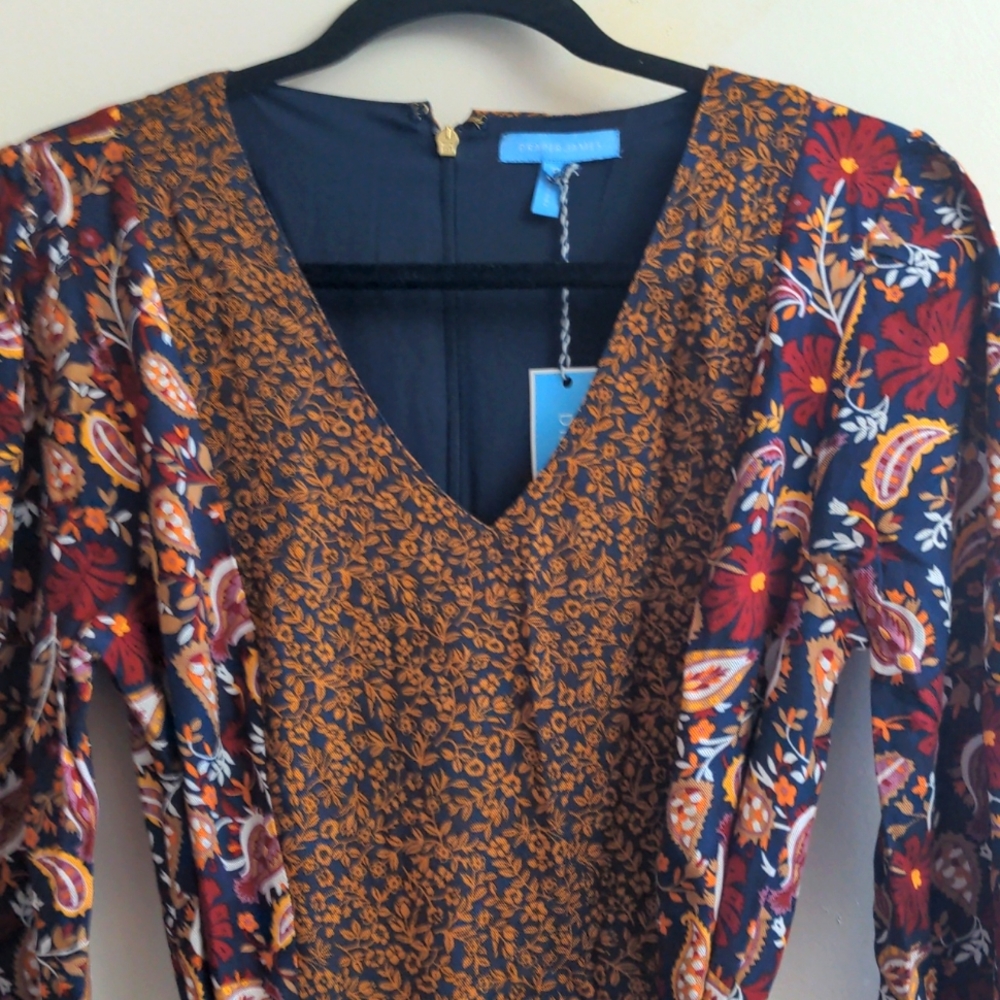 Draper James Midi Fit & Flare Dress in Fall Paisley
